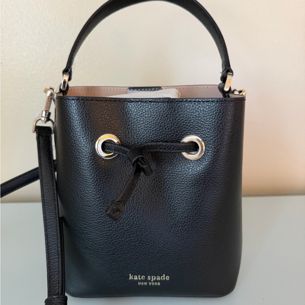 Kate Spade Black Crossbody Bucket Bag - Picture 2 of 4